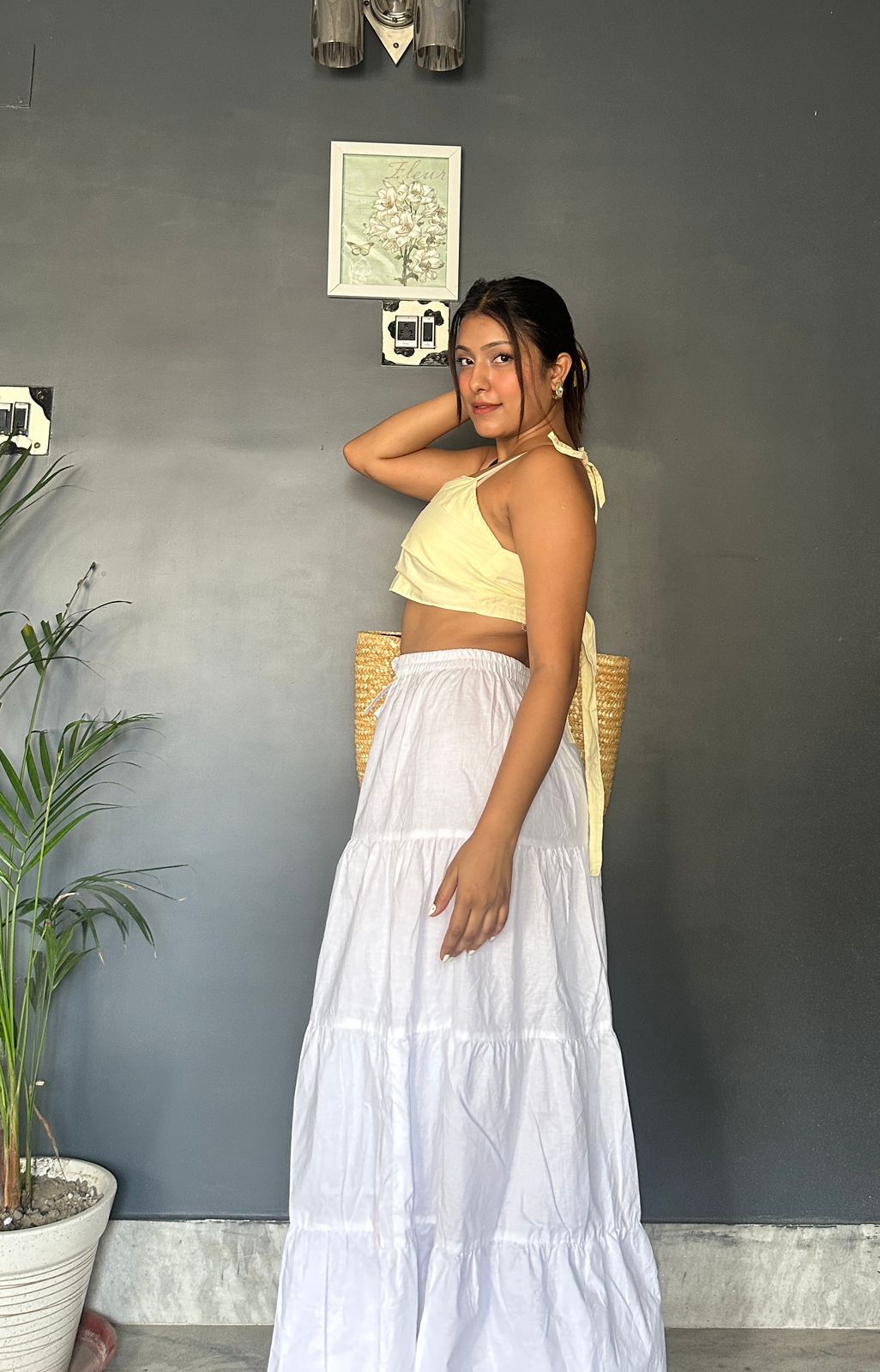 Bubblegum White Maxi Skirt | Stylish and Elegant