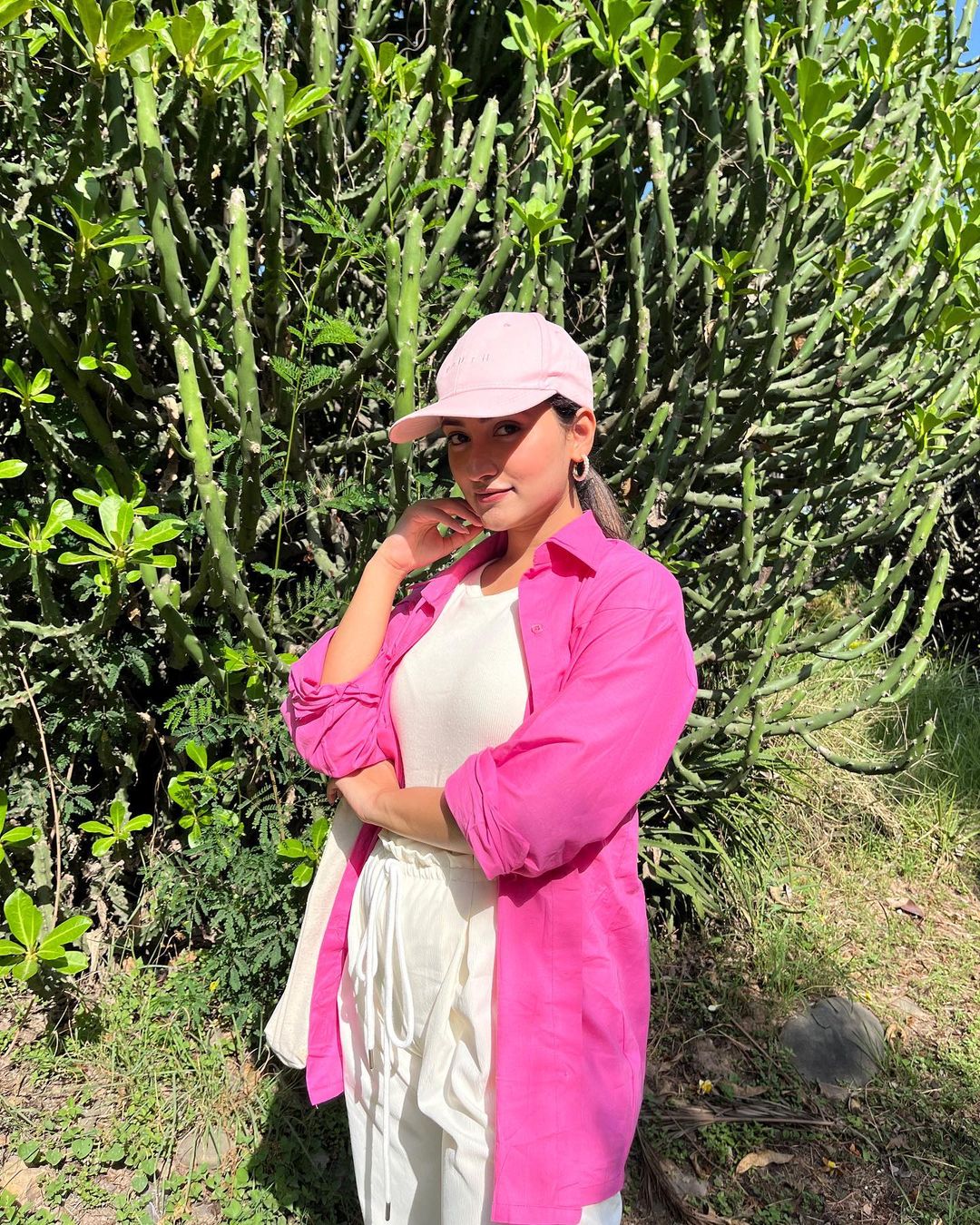 Salmon Pink Oversized Shirt