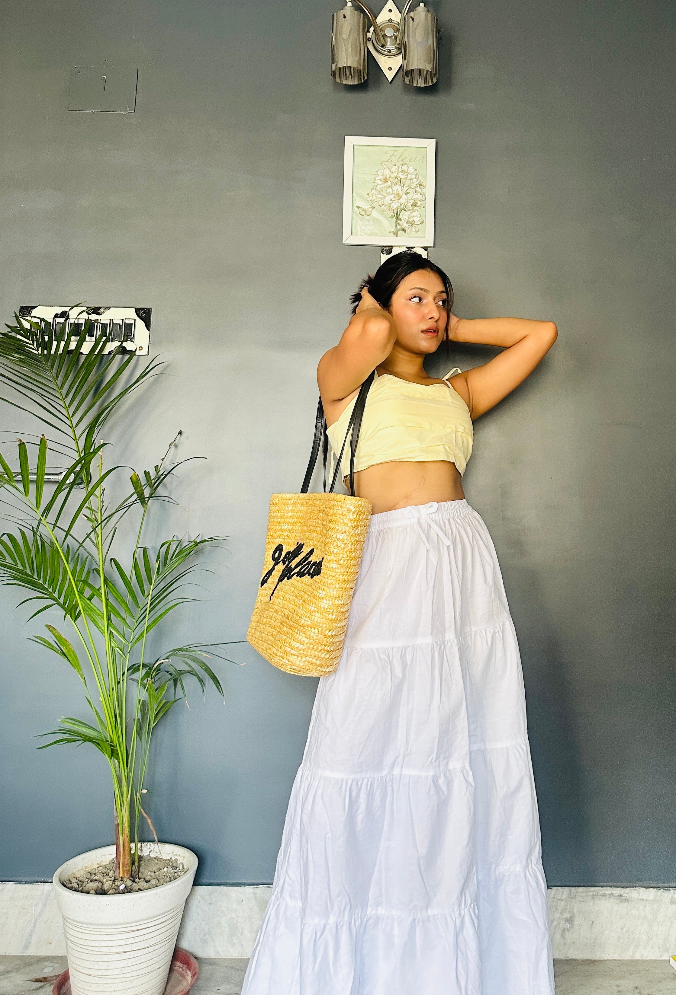 Bubblegum White Maxi Skirt | Stylish and Elegant