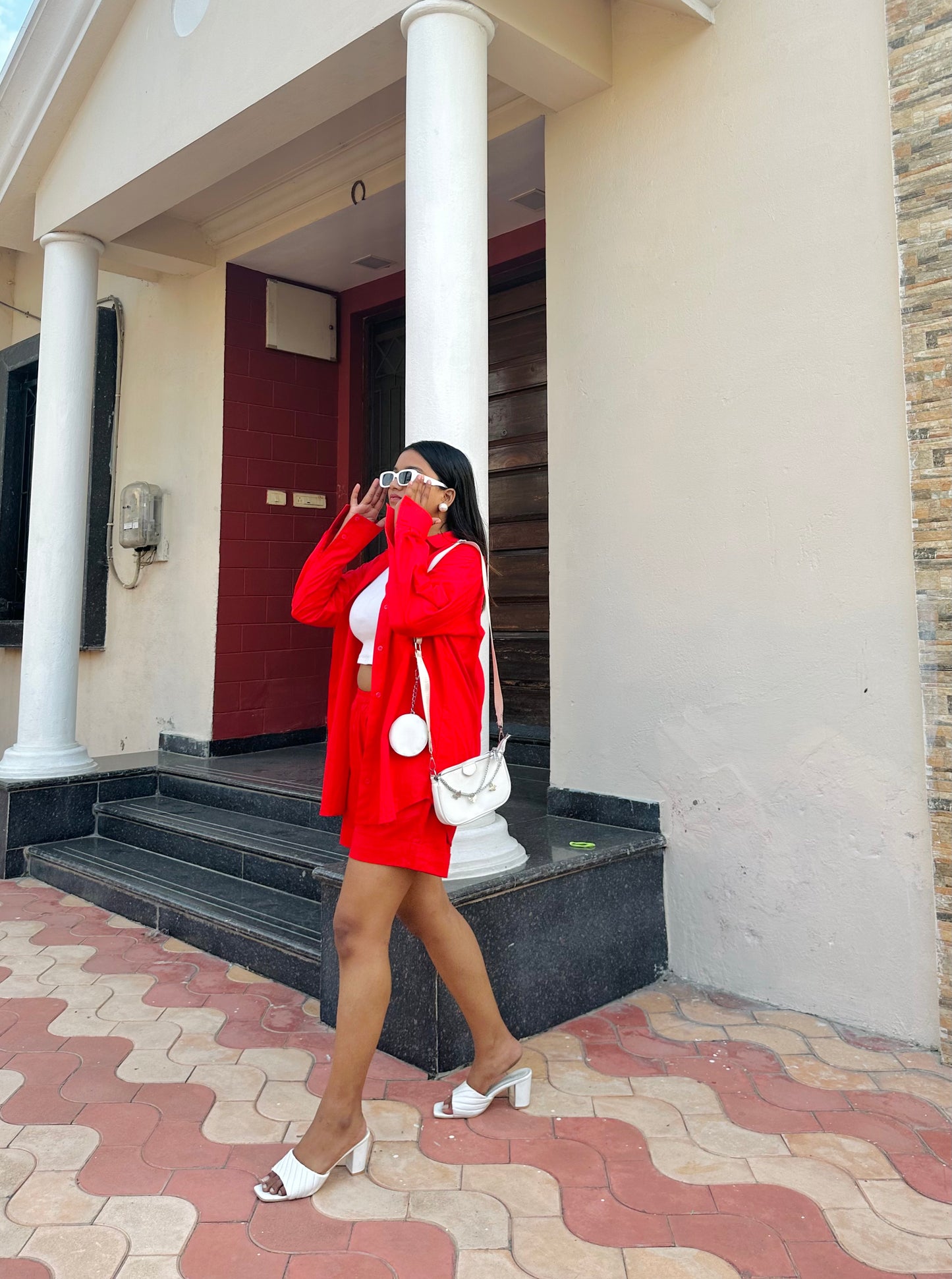 Red coord set