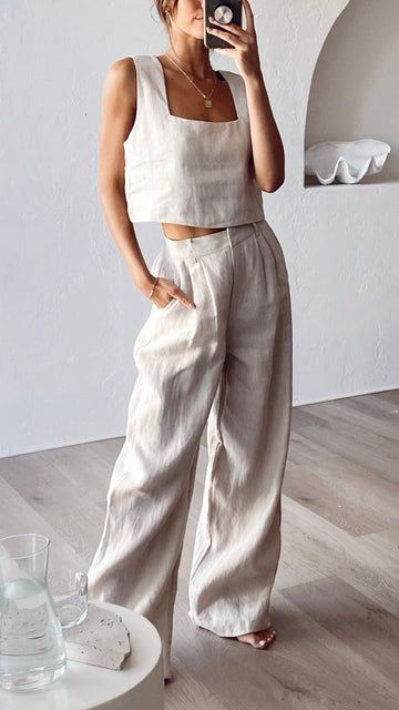 Linen top coords