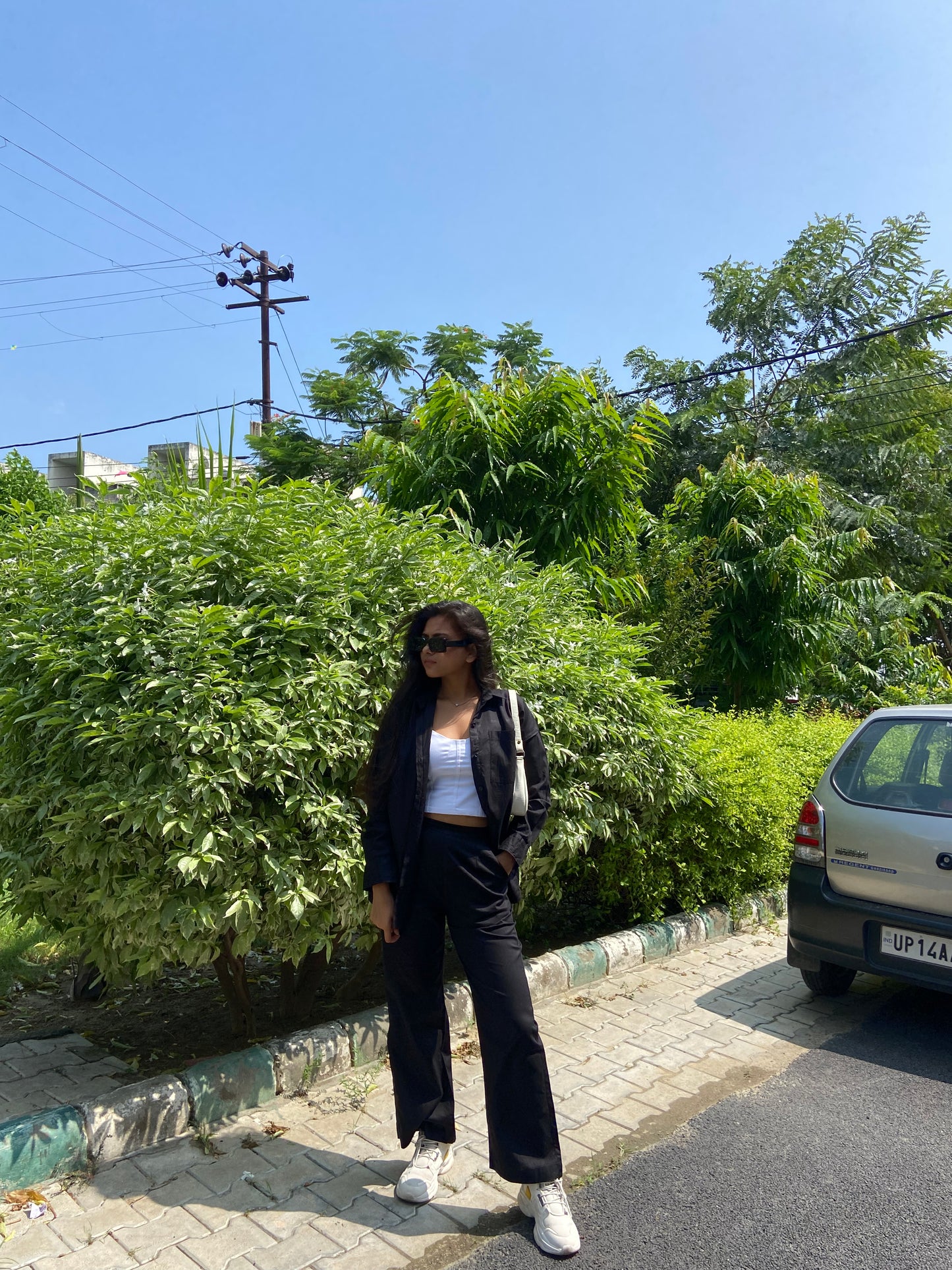Black linen coord