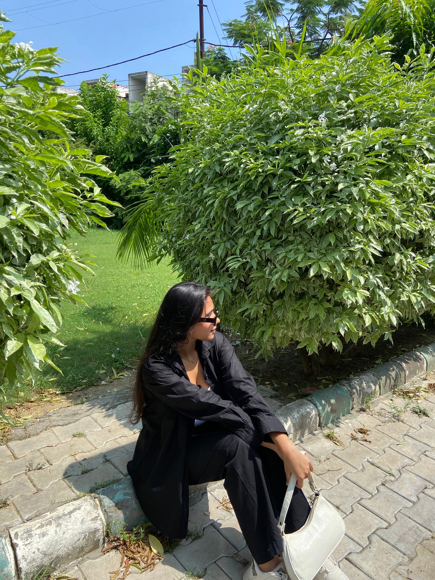 Black linen coord