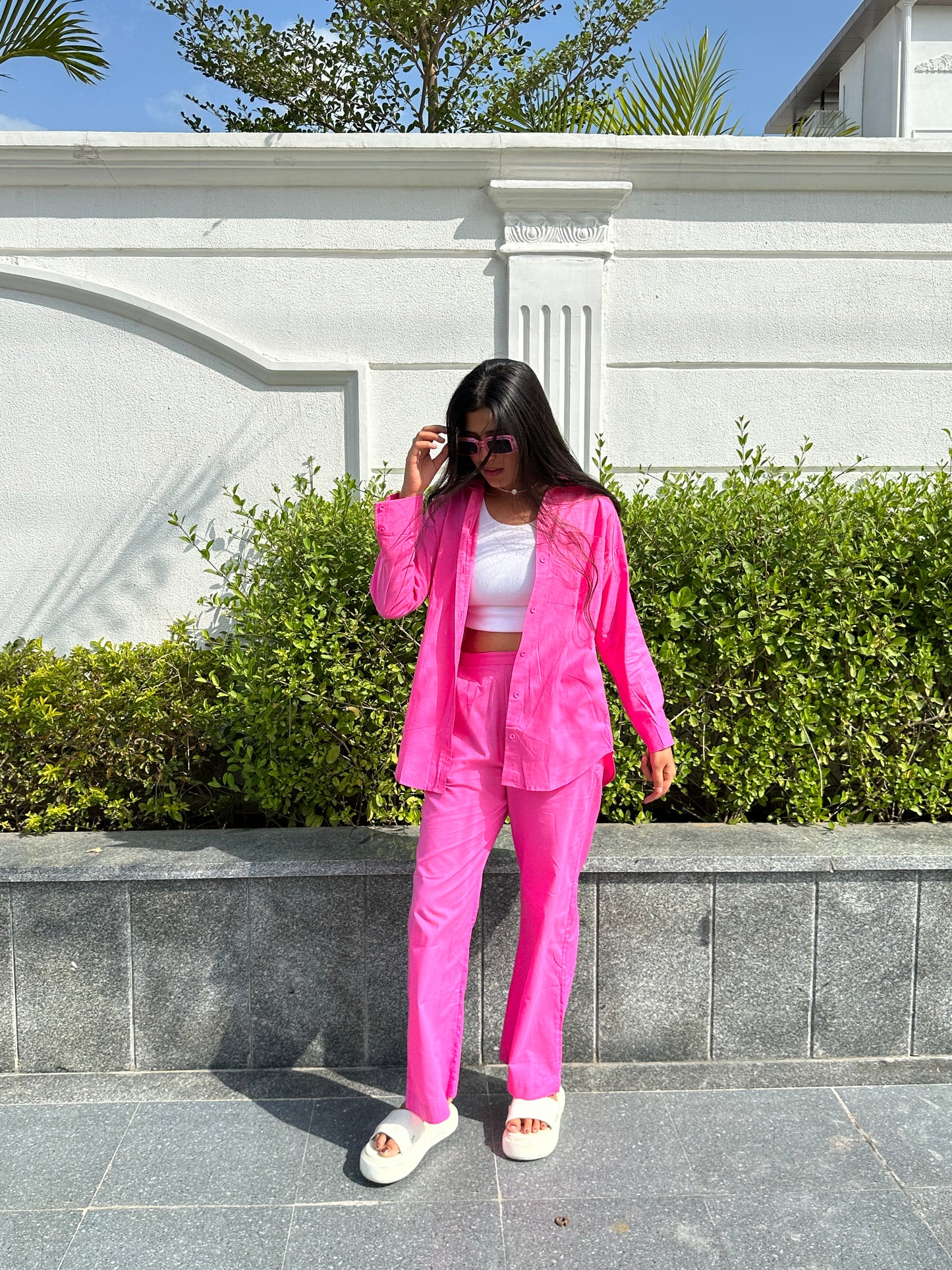 Baby pink pants coords
