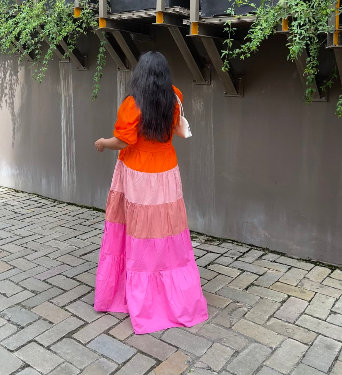 Rainbow maxi dress