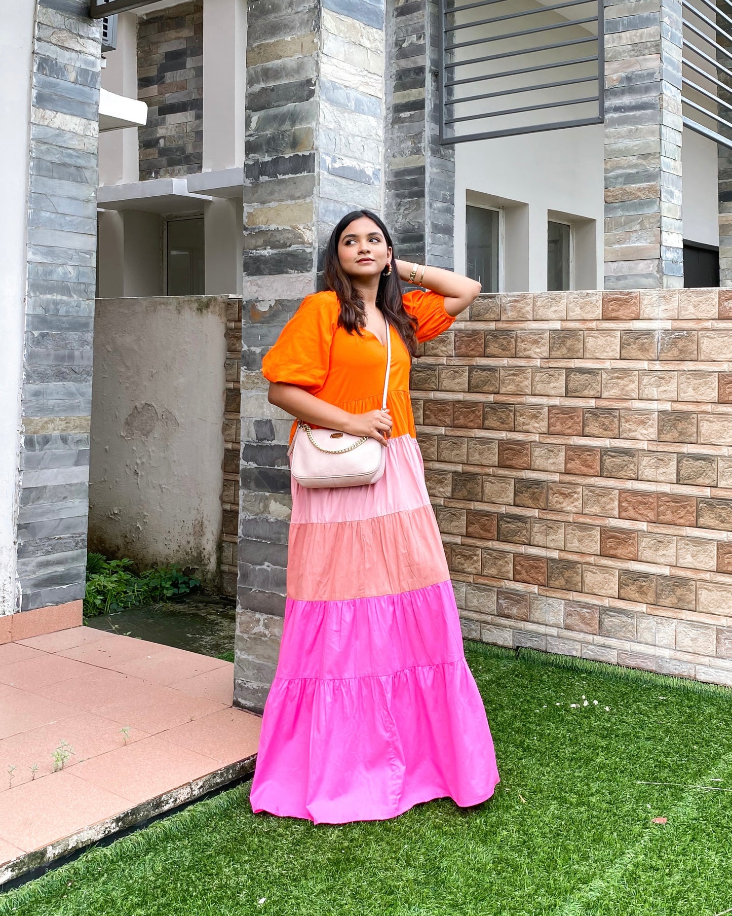 Rainbow maxi dress