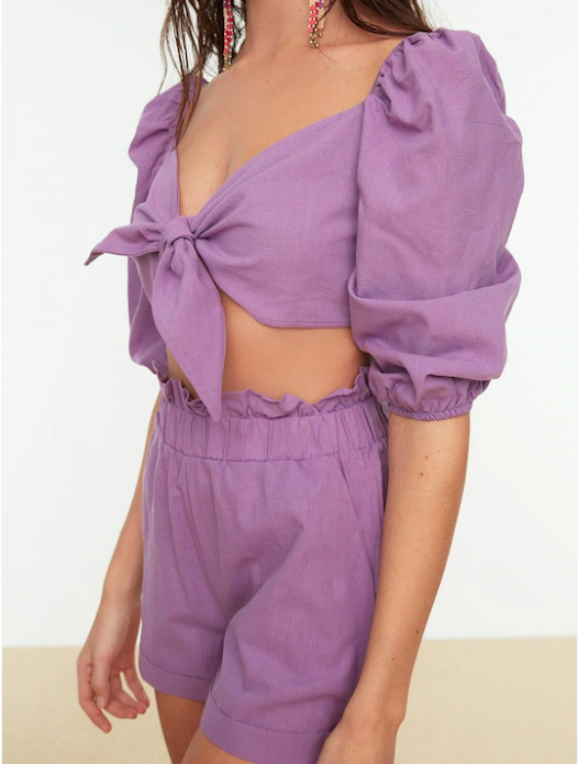 Lavender cotton knot coords