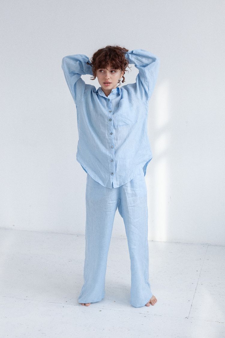Sky blue pants coords
