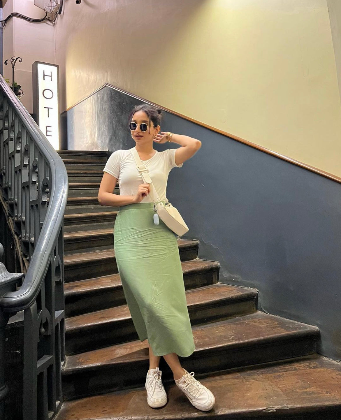Green Long Skirt