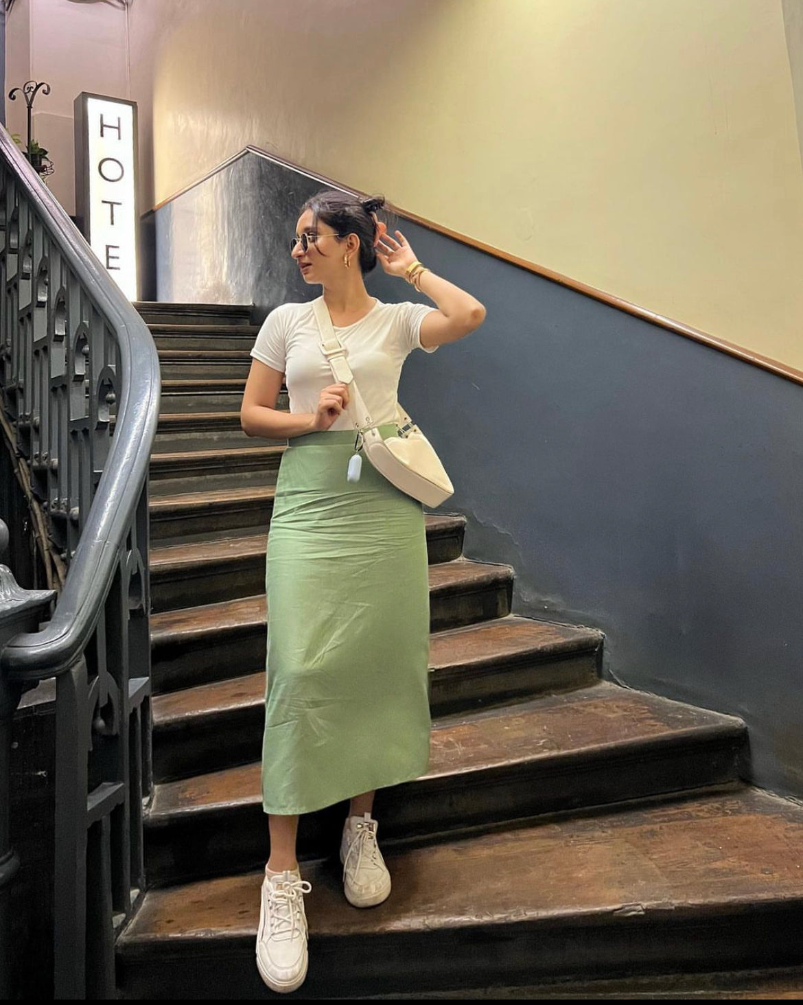 Green Long Skirt