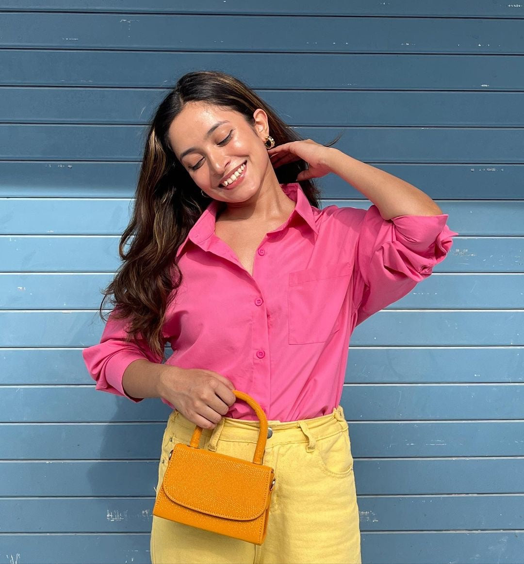 Salmon Pink Oversized Shirt