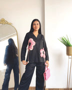 Gingham Black Shirt