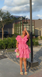 Rose Ruffle Dress