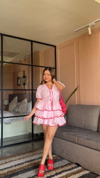 Baby Pink Blair Co-Ord Set for Women- Studioanne