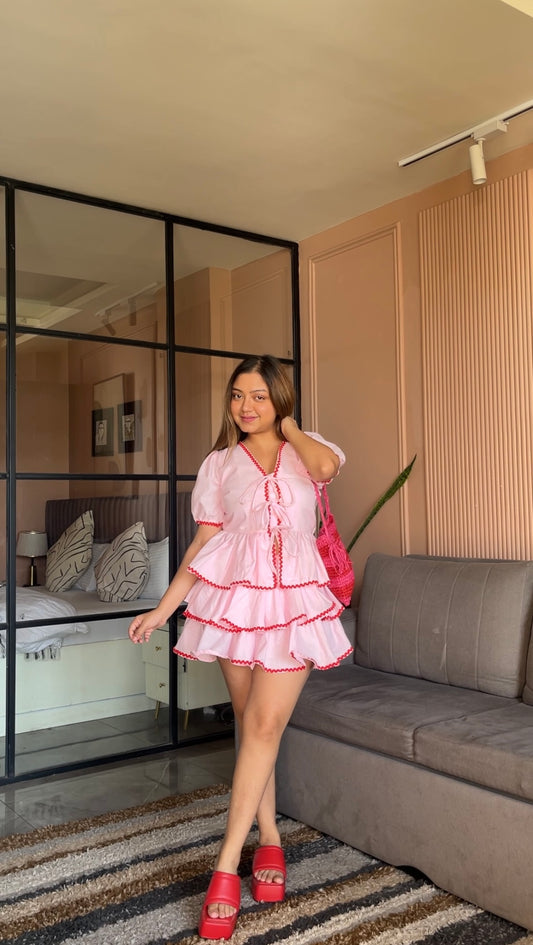 Baby Pink Blair Co-Ord Set for Women- Studioanne