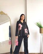 Gingham Black Shirt