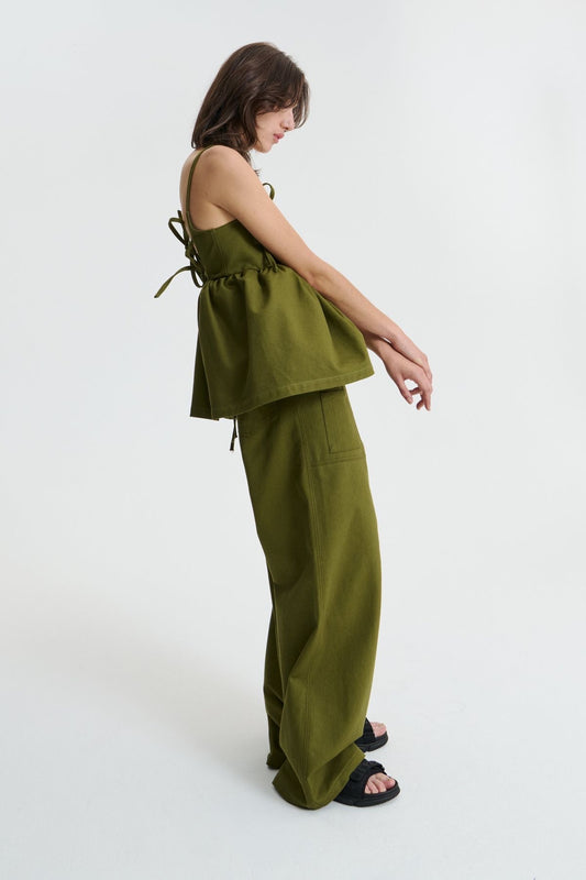 Olive Tie Co-Ord Set