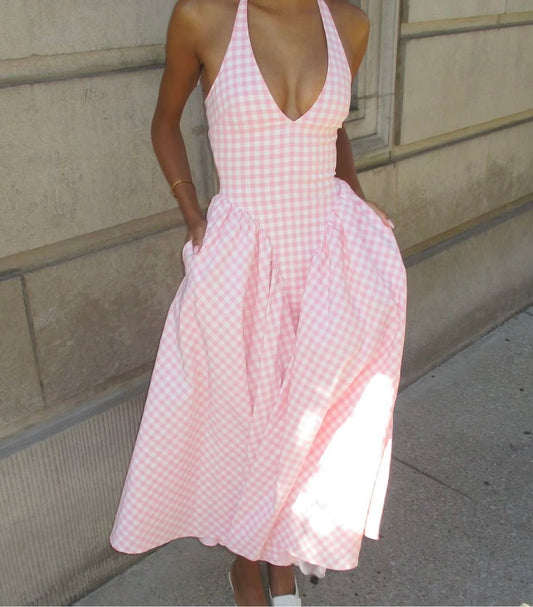 Gingham Maxi Dream Dress