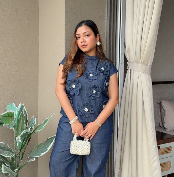 Denim Garden Top