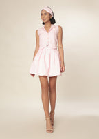 Pink Linen Vest- Studioanne