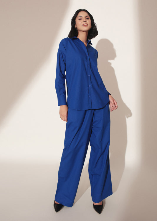 Modern Minimalist Blue Co-ord Set- Studioanne