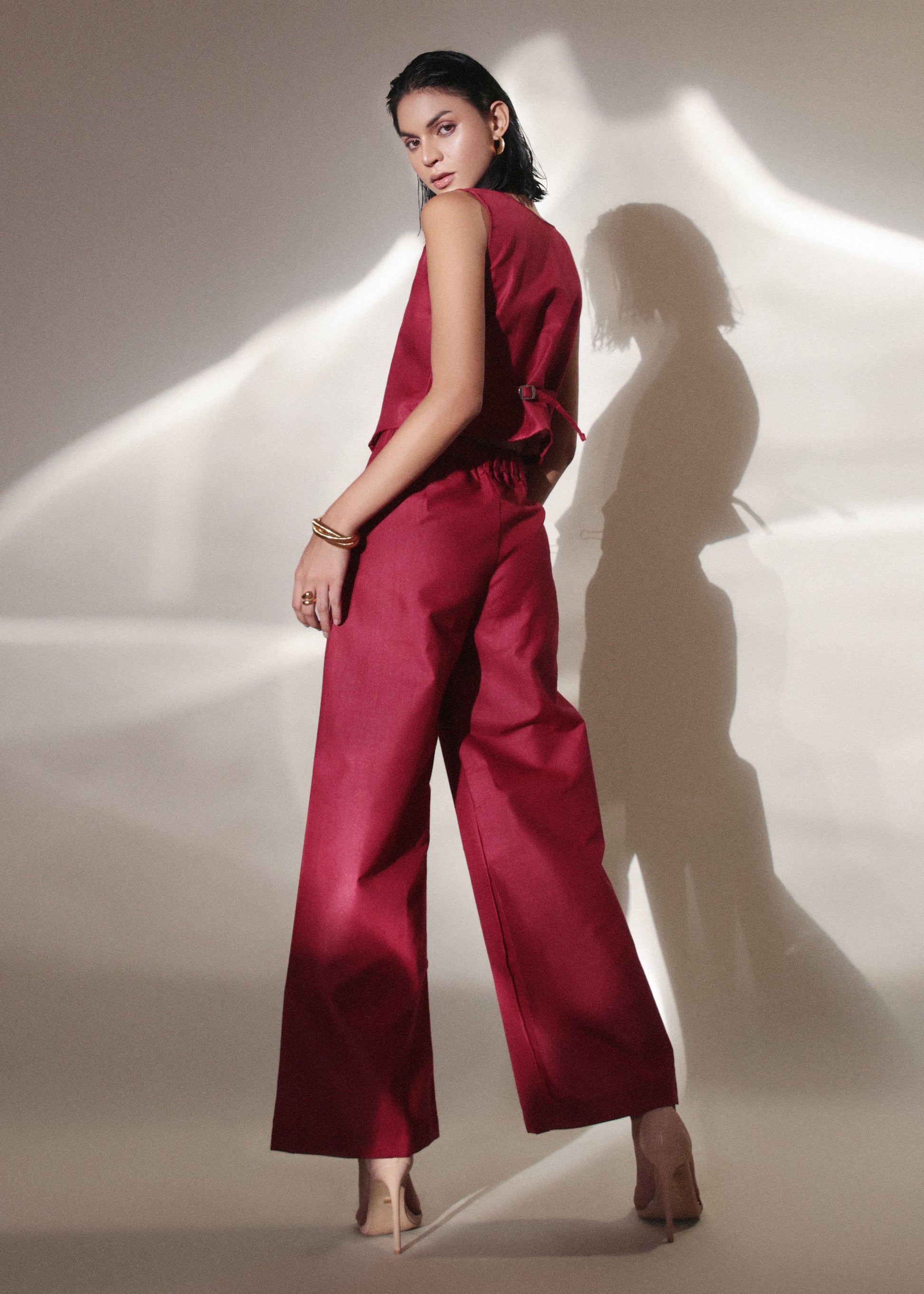Cherry Linen Pants for Women-Studioanne