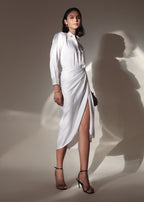 White Satin Shirt Online for Women's 