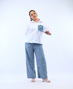 Denim Glitch Pants