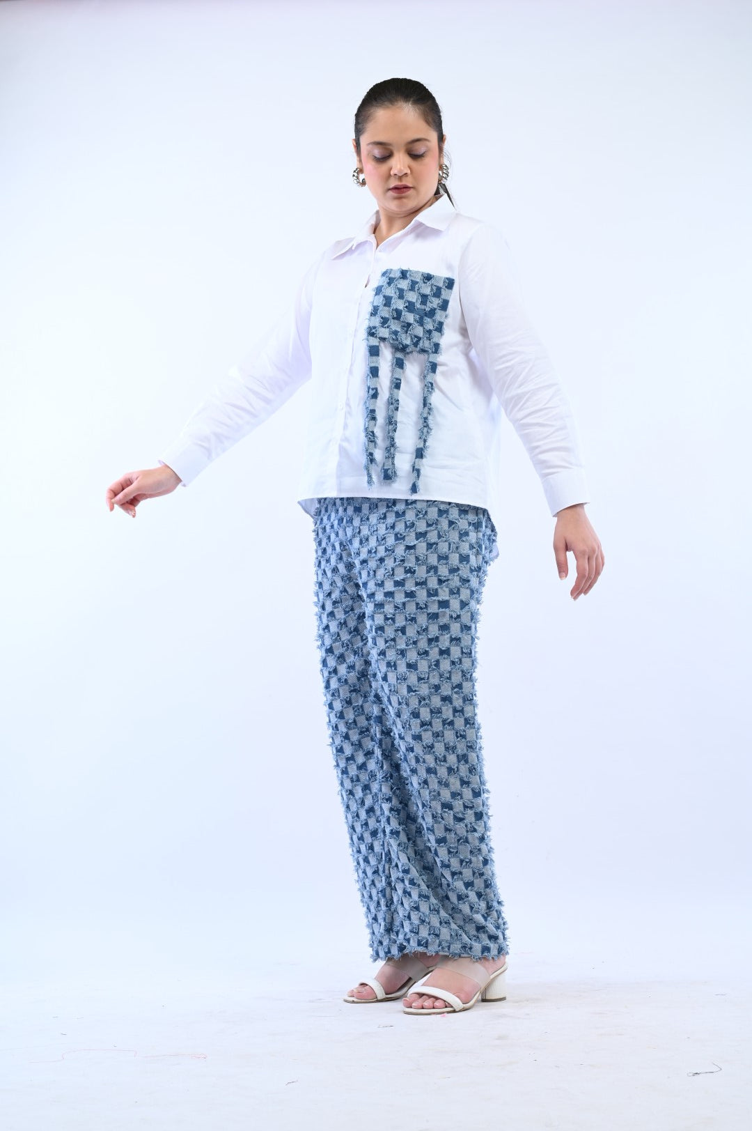 Denim Glitch Pants