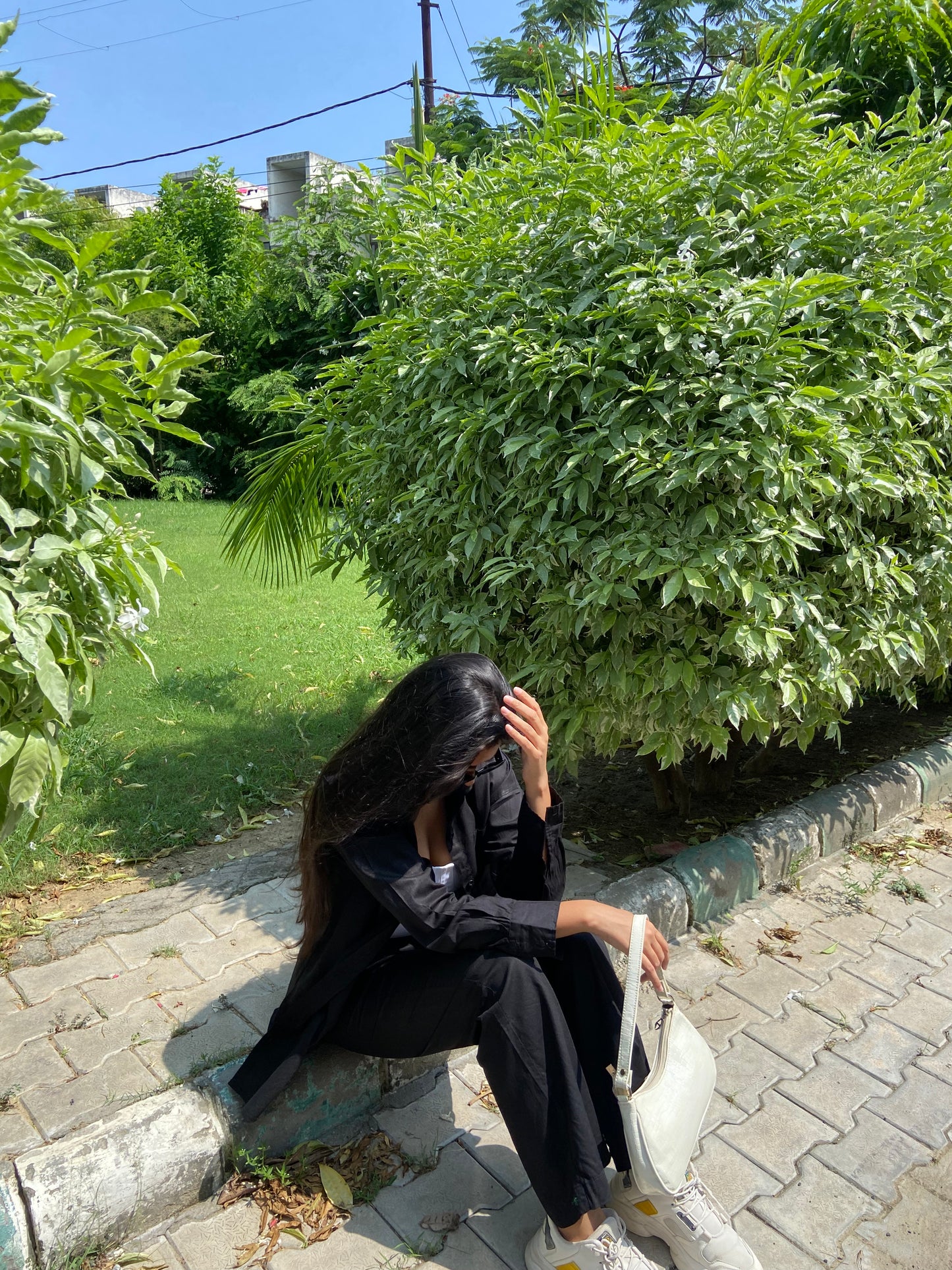 Black linen coord