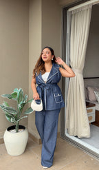 Belted Wrap Top