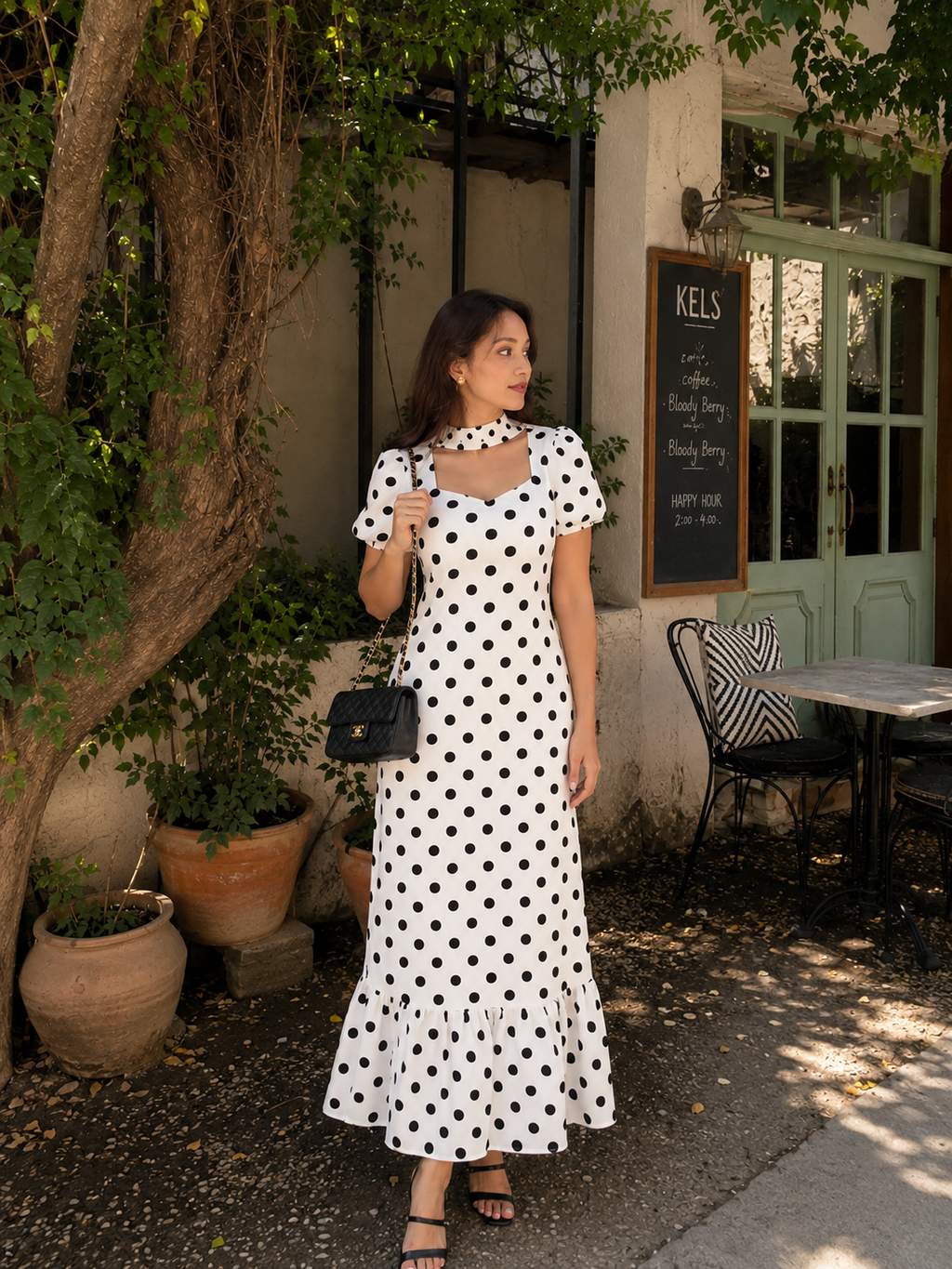 Polka Maxi Dress