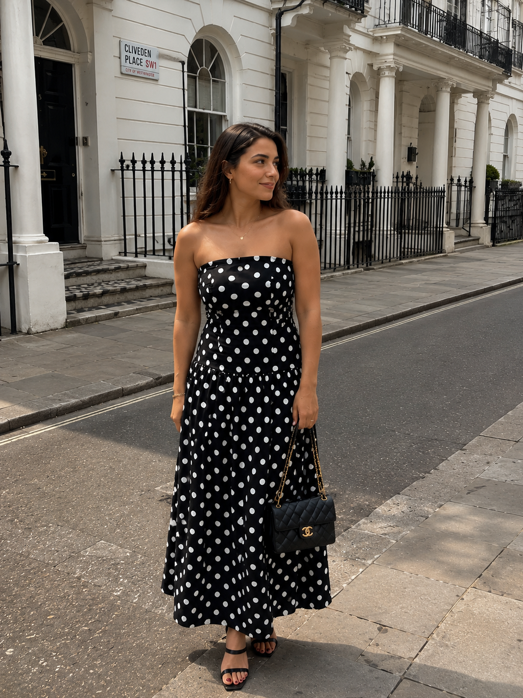 Tube Polka Maxi Dress
