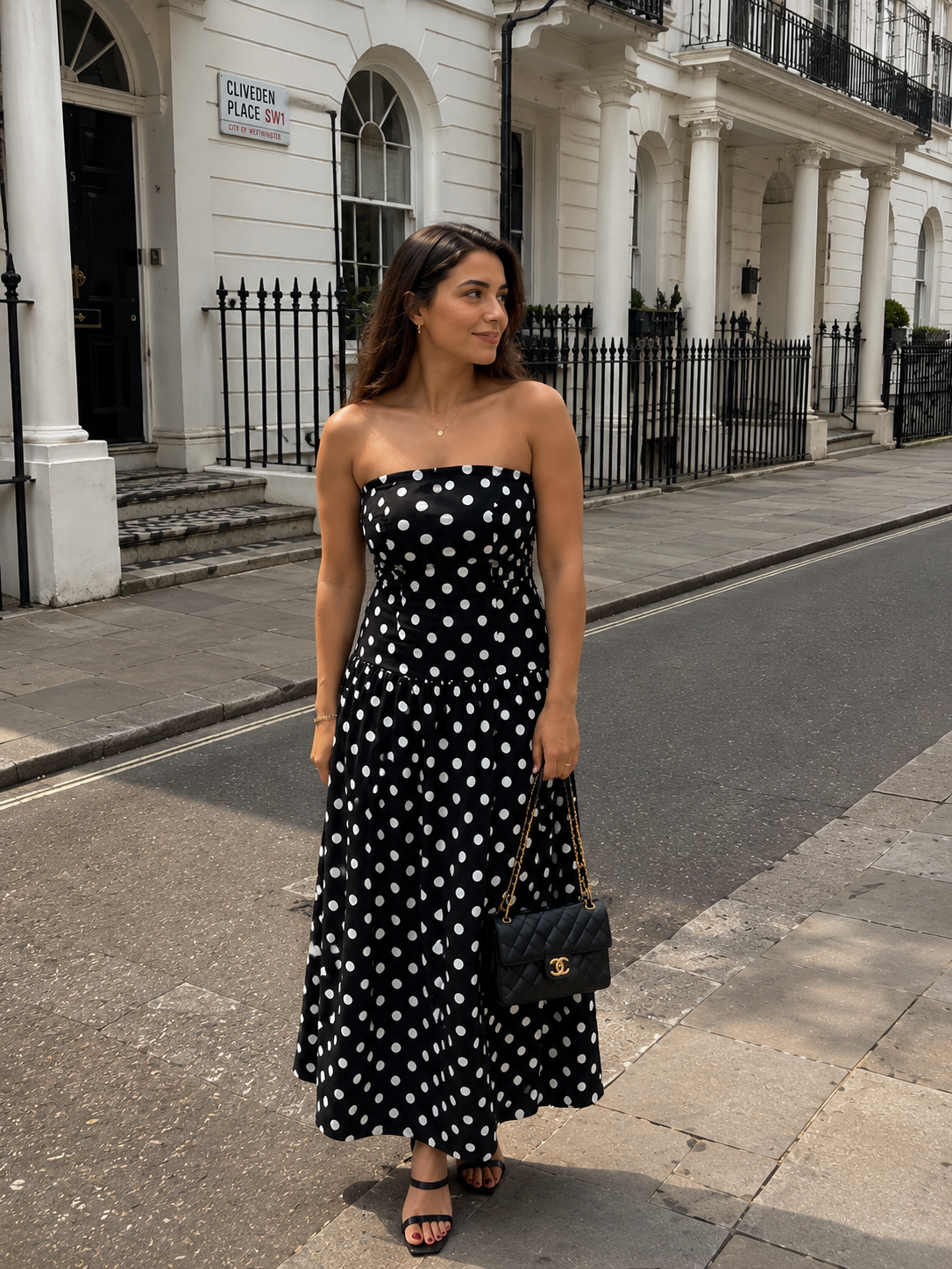 Tube Polka Maxi Dress