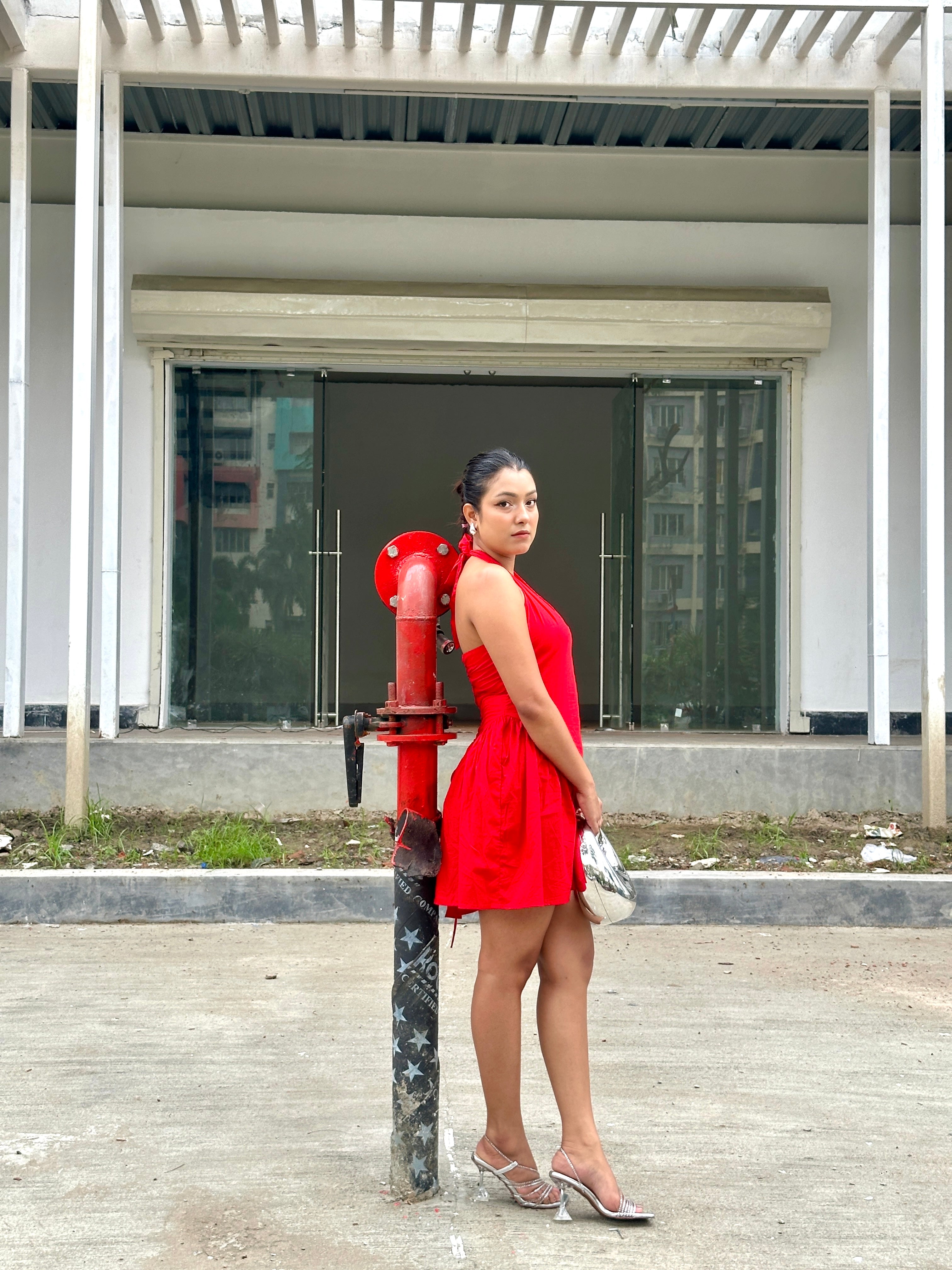 Scarlet Red Mini Dress for Women | Chic and Stylish