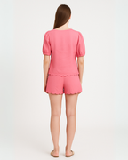 Pink Scalop Shorts