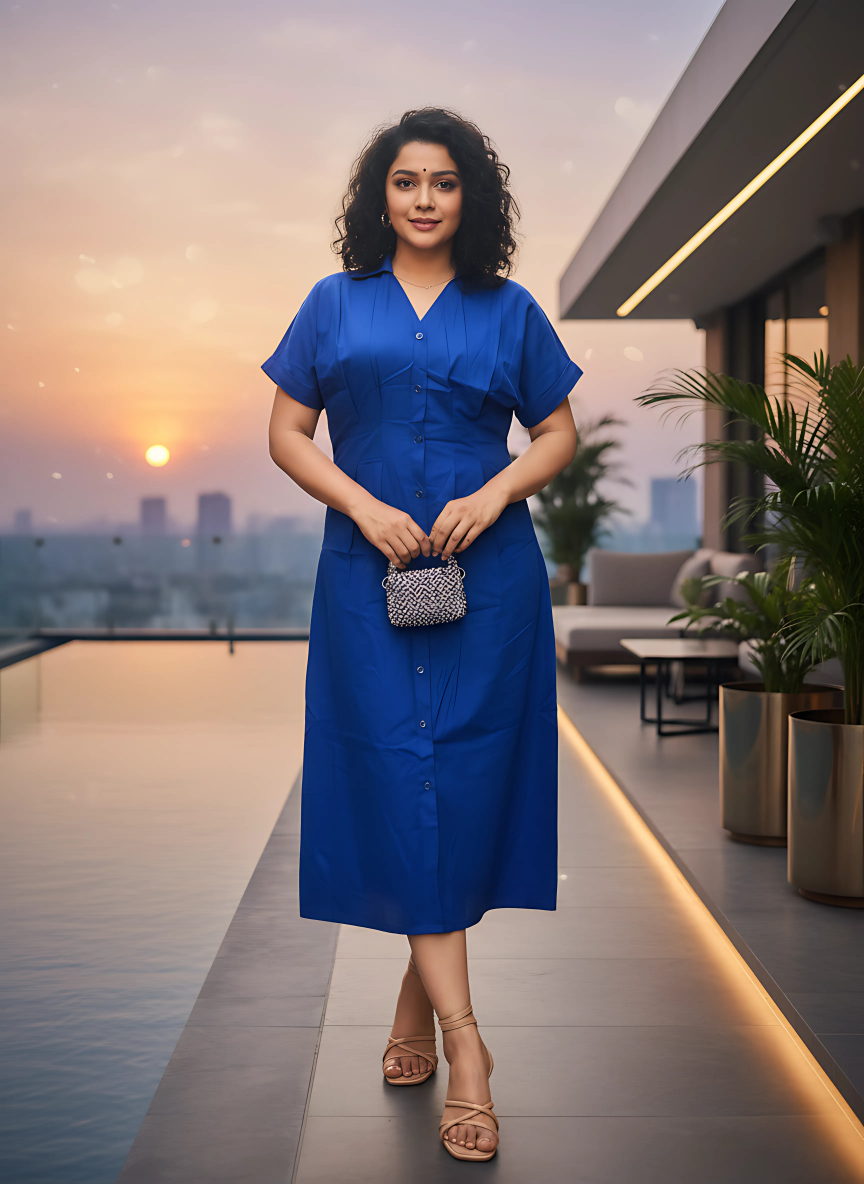Royal Midi Dress