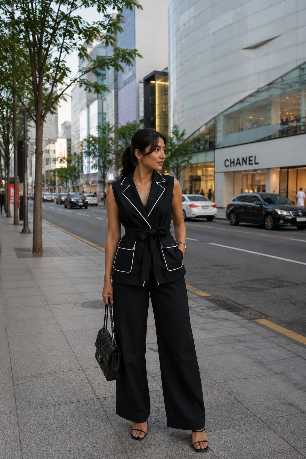 Belted Wrap Top
