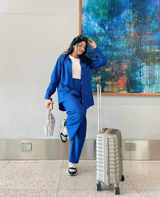 Modern Minimalist Blue Co-ord Set- Studioanne