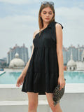 One shoulder dress Black- Studioanne