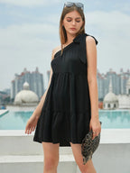 One shoulder dress Black- Studioanne