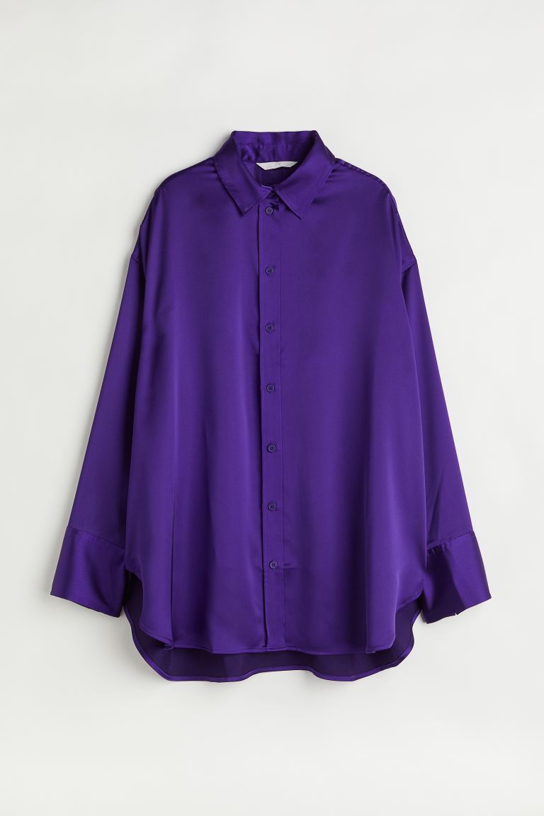 Purple Satin Shirt