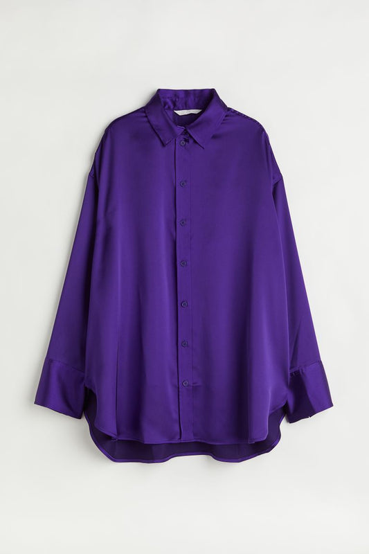 Purple Satin Shirt