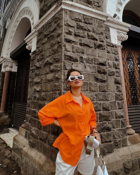 Orange Oversized Shirt